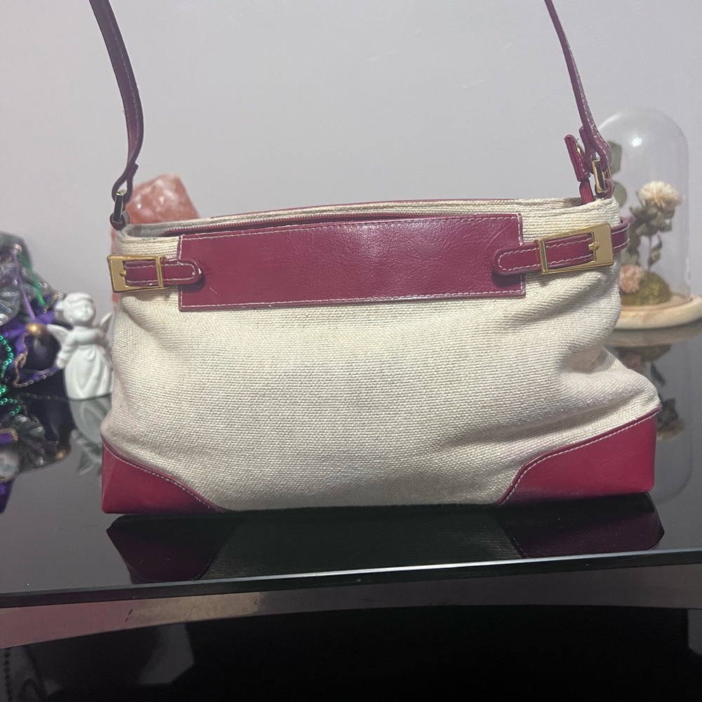 Vintage Etienne Aigner Red Off White Crossbody Bag
